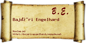 Bajári Engelhard névjegykártya